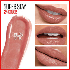 Maybelline Super Stay 24 long-wear finish captured in a close-up.