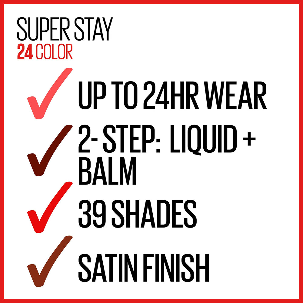 Maybelline Super Stay 24 moisturizing balm locks in hydration.