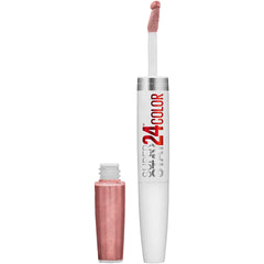 Maybelline Super Stay 24 Timeless Toffee tube close-up shows rich nude brown color.