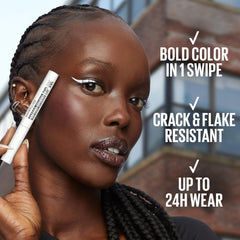 MAYBELLINE Tattoo Studio Dip-Ink Eyeliner Burgundy Boost provides bold burgundy color with long wear.