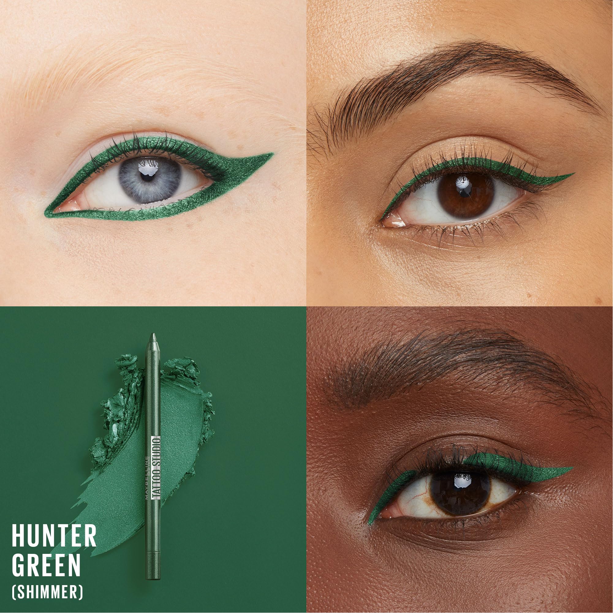 Maybelline Tattoo Studio hunter green pencil tip for precise definition