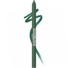 Maybelline Tattoo Studio hunter green swatch showing pigment-rich color