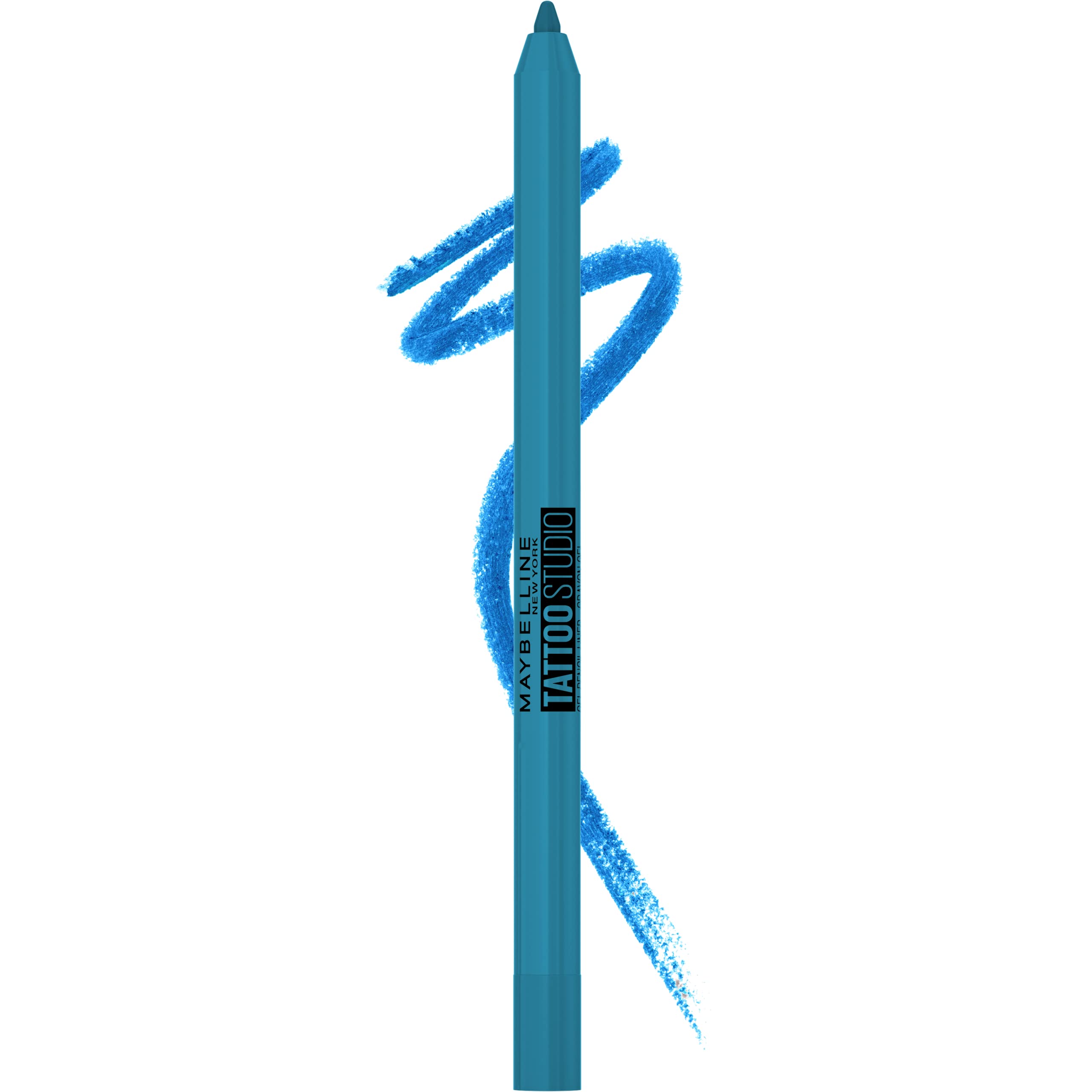 Maybelline Tattoo Studio Eyeliner swatch showing pigment-rich color for precise definition