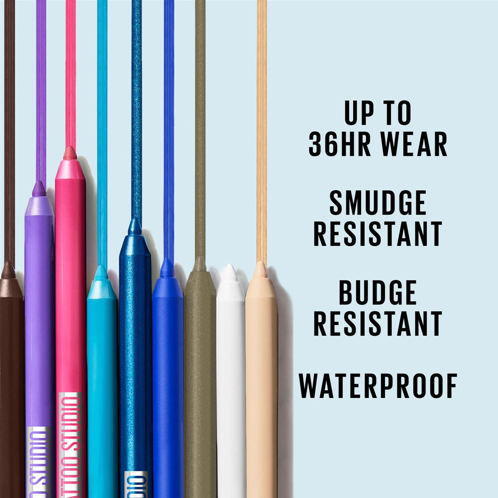 Maybelline TattooStudio pigment-rich shades for bold day-to-night eye looks