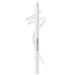 Maybelline TattooStudio polished white pencil closeup for crisp waterline definition