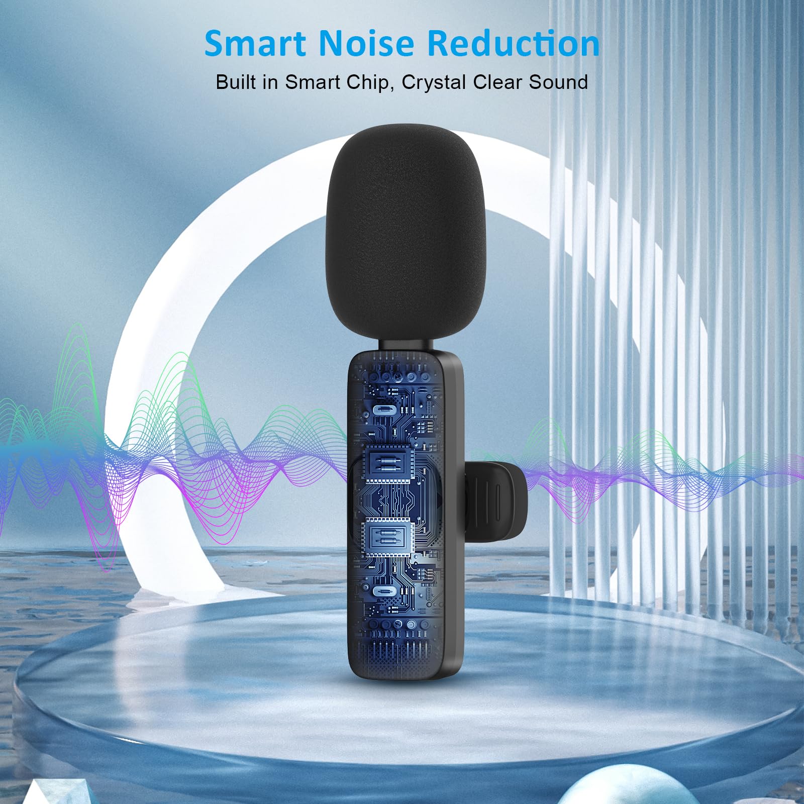Maybesta clip-on microphone attached to a shirt for hands-free recording.