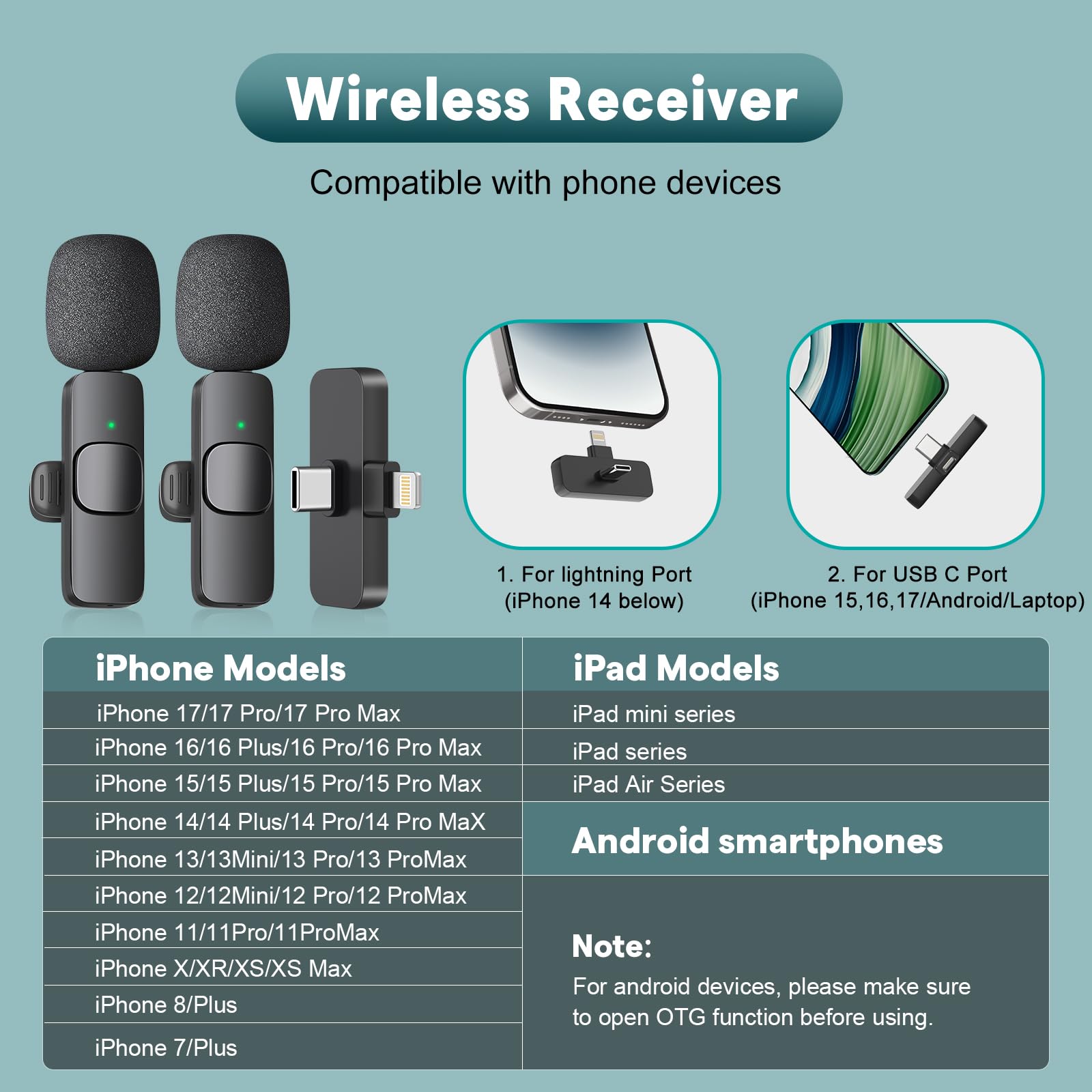 MAYBESTA receiver with longer reach fits behind most phone cases, enabling easier filming.