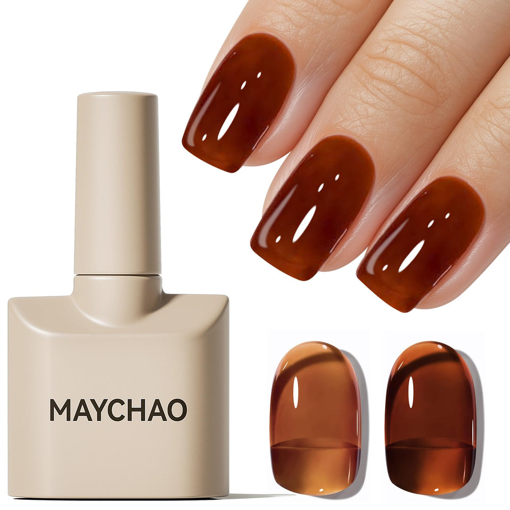MAYCHAO durable jelly polish lasts up to 28 days with shine.