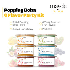 Mayde bursting boba pearls mango, vibrant topping for iced drinks