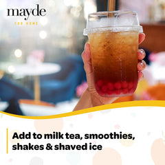 Mayde bursting boba pearls passion fruit, fruity pop in beverages