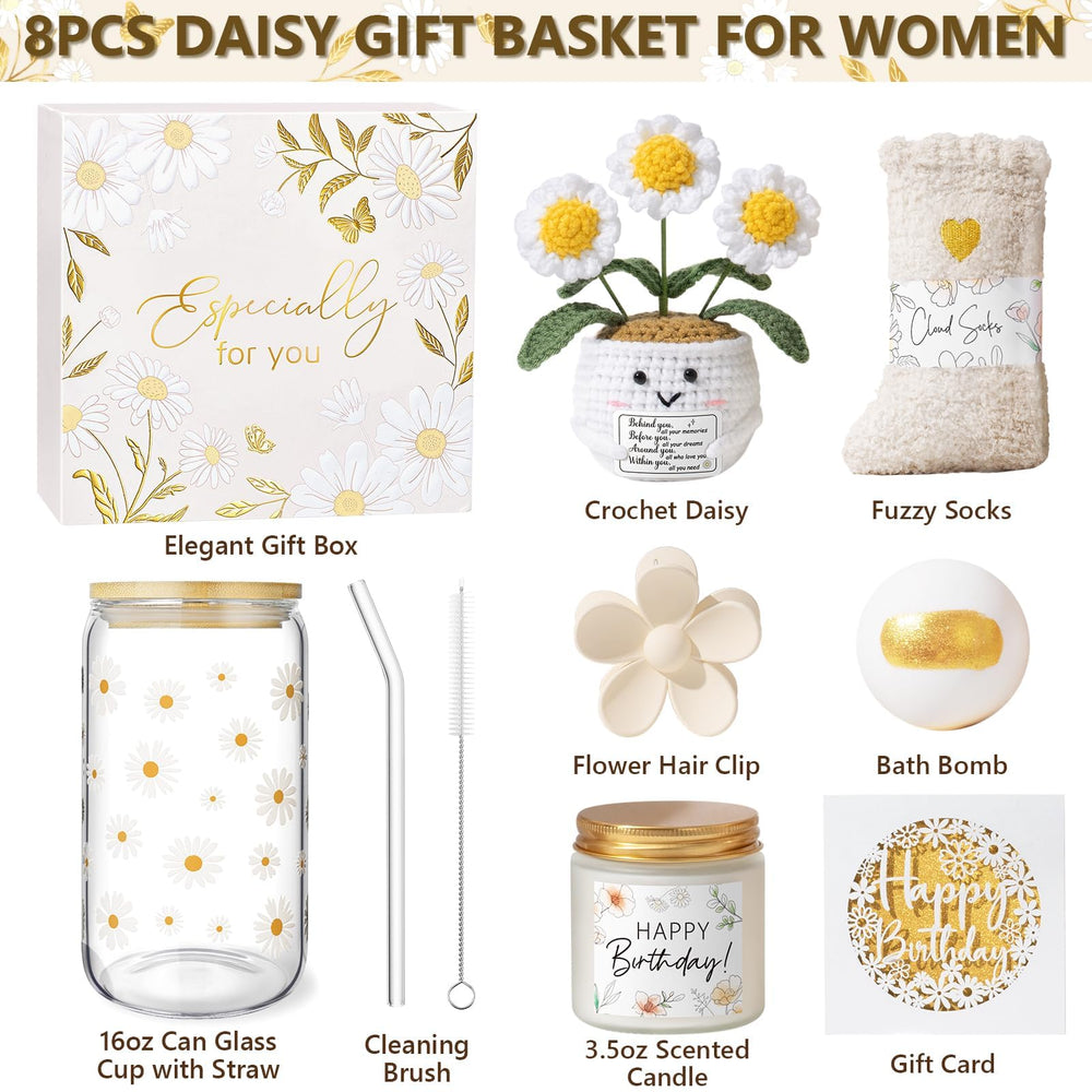 MAYICIVO daisy glass cup with lid, durable and versatile for beverages.