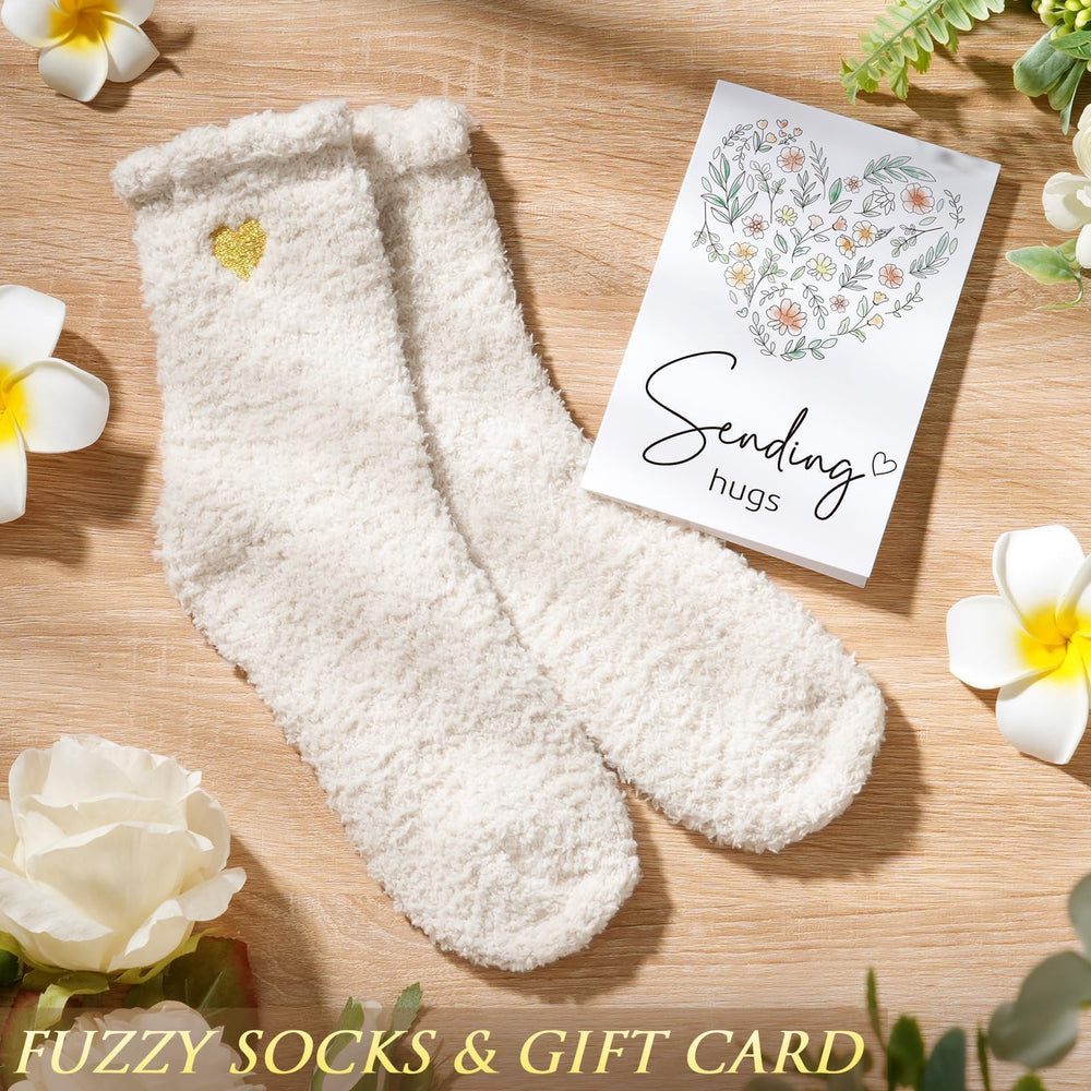 MAYICIVO fuzzy socks and gift card for comfort.