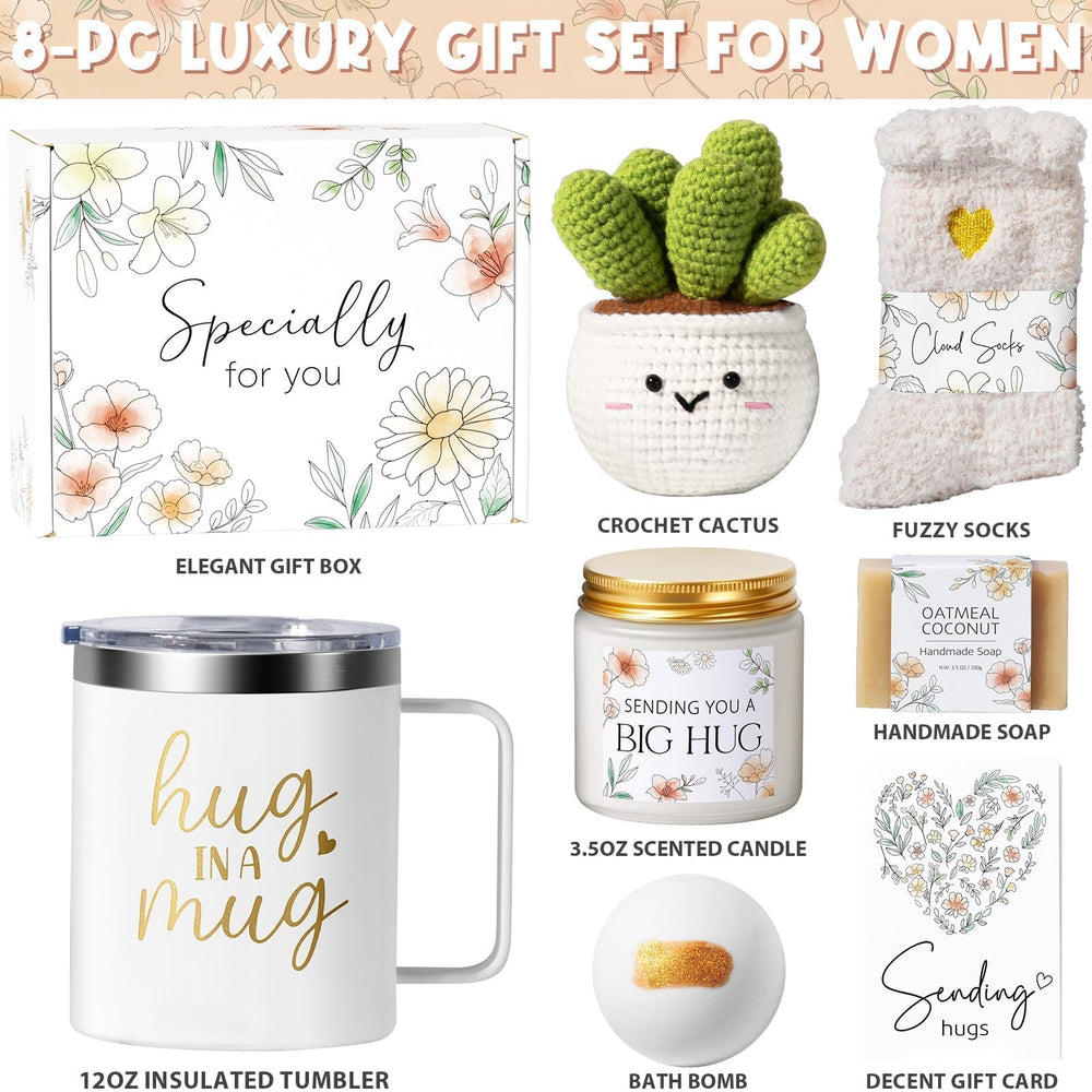 MAYICIVO get well gifts for women showing comforting items to lift spirits.
