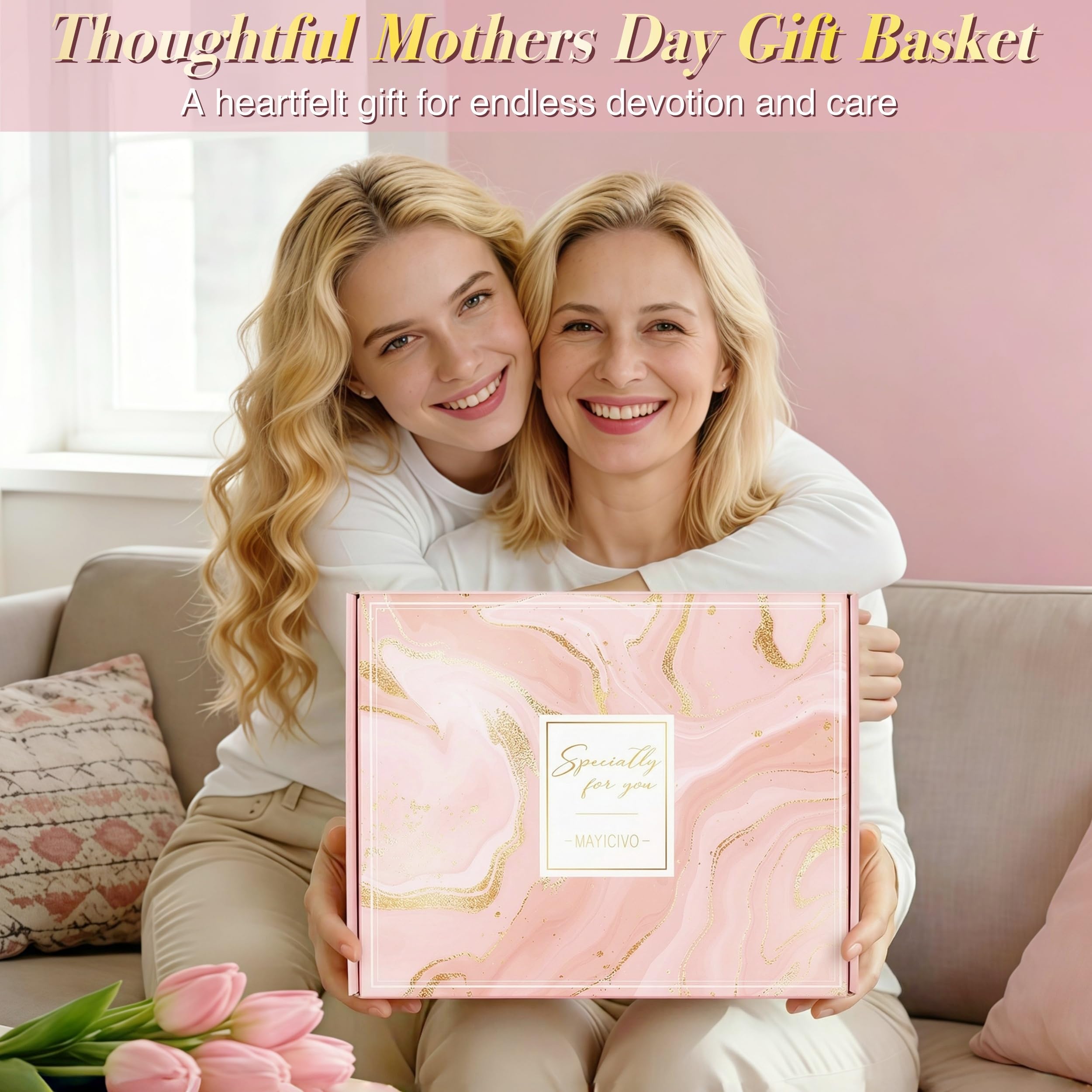 MAYICIVO rose-scented candle for a relaxing mood and aromatherapy