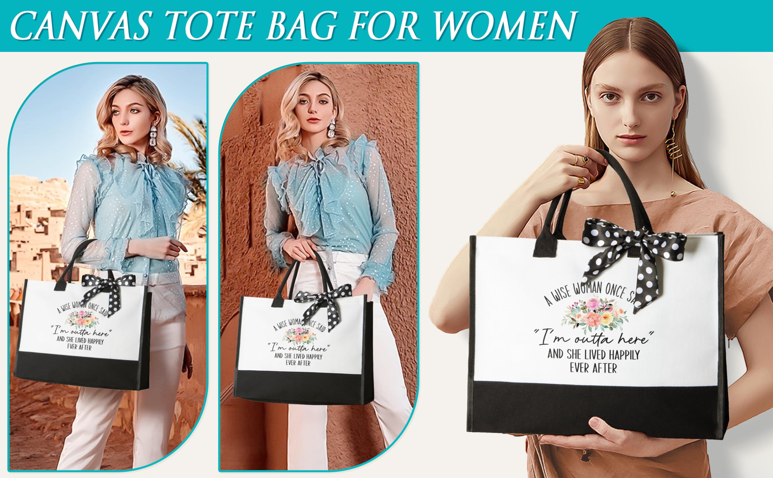 MAYICIVO tote bag decor with polka dots elevates the look