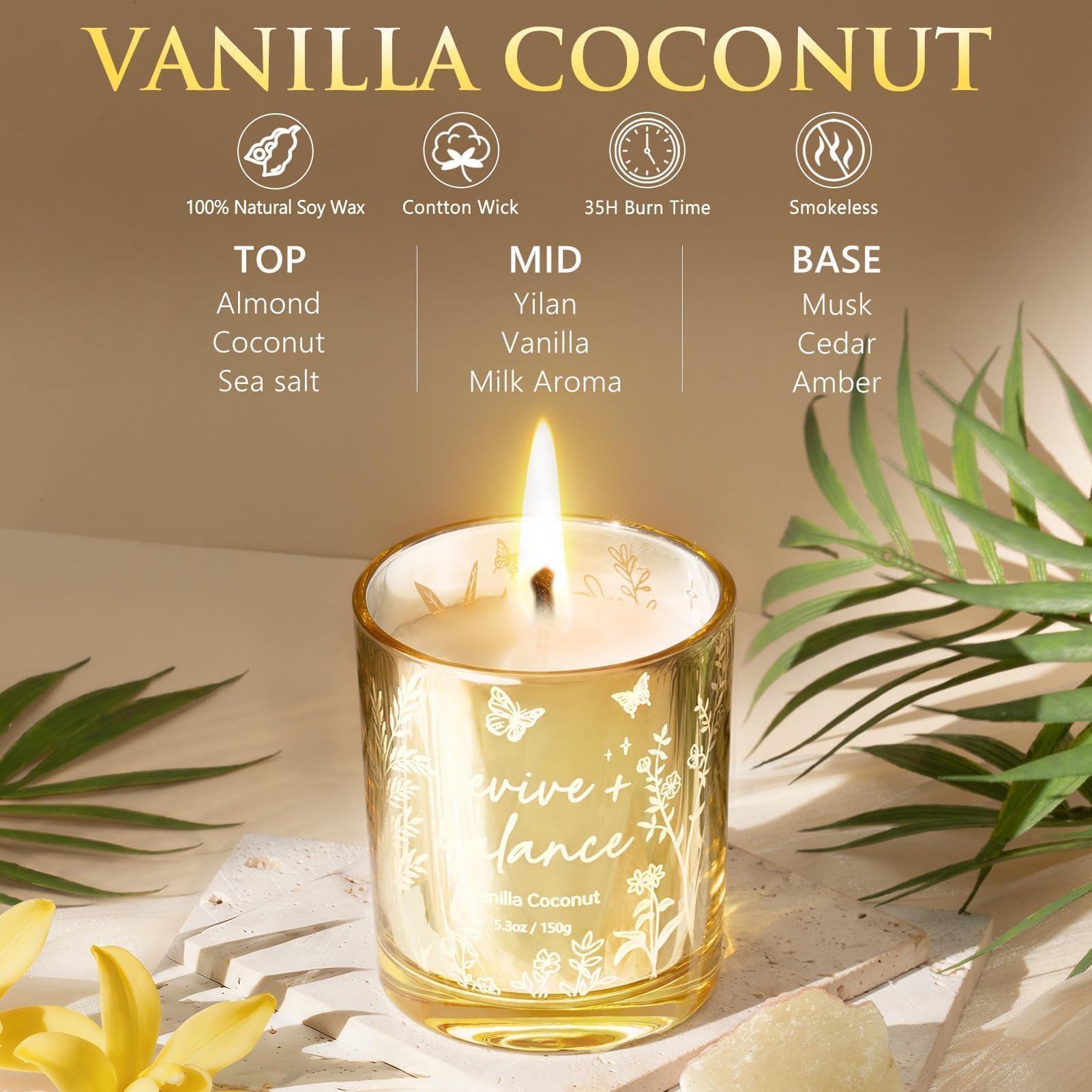 MAYICIVO vanilla coconut body scrub leaves skin smooth.