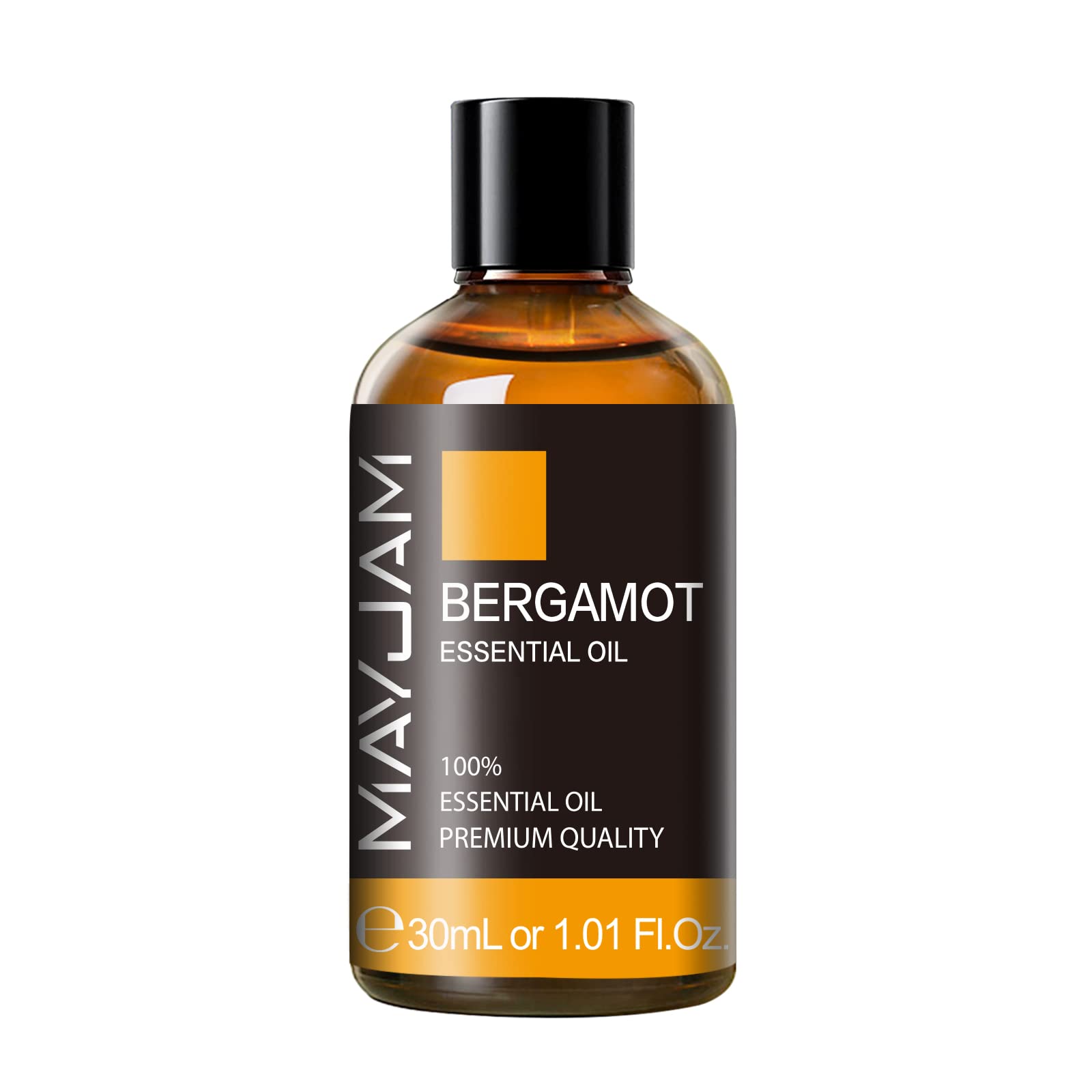 MAYJAM Bergamot essential oil bottle pour for a fresh uplift