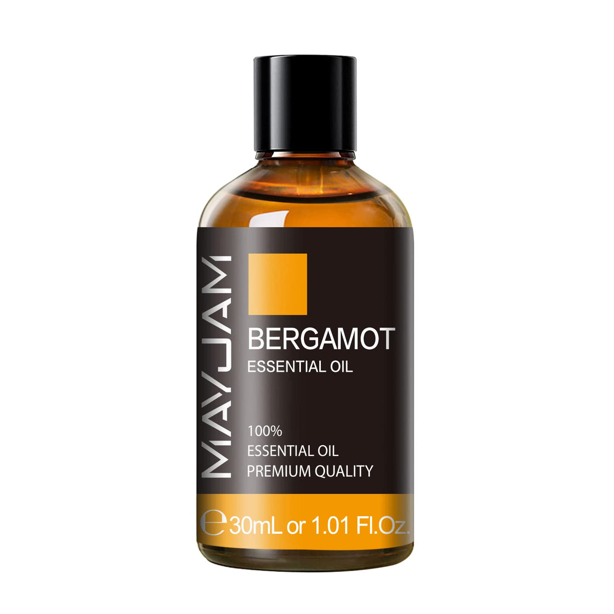 MAYJAM Bergamot essential oil bottle pour for a fresh uplift