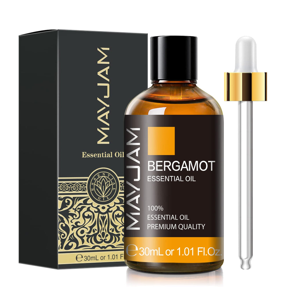 MAYJAM Bergamot essential oil diffuser setup with lasting aroma