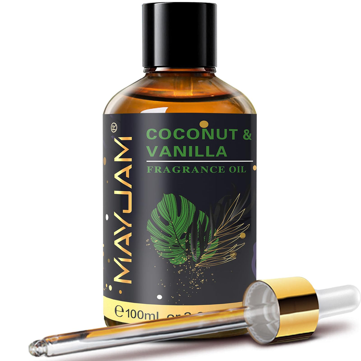MAYJAM Coconut & Vanilla diffuser oil bottle ready for long-lasting home scent