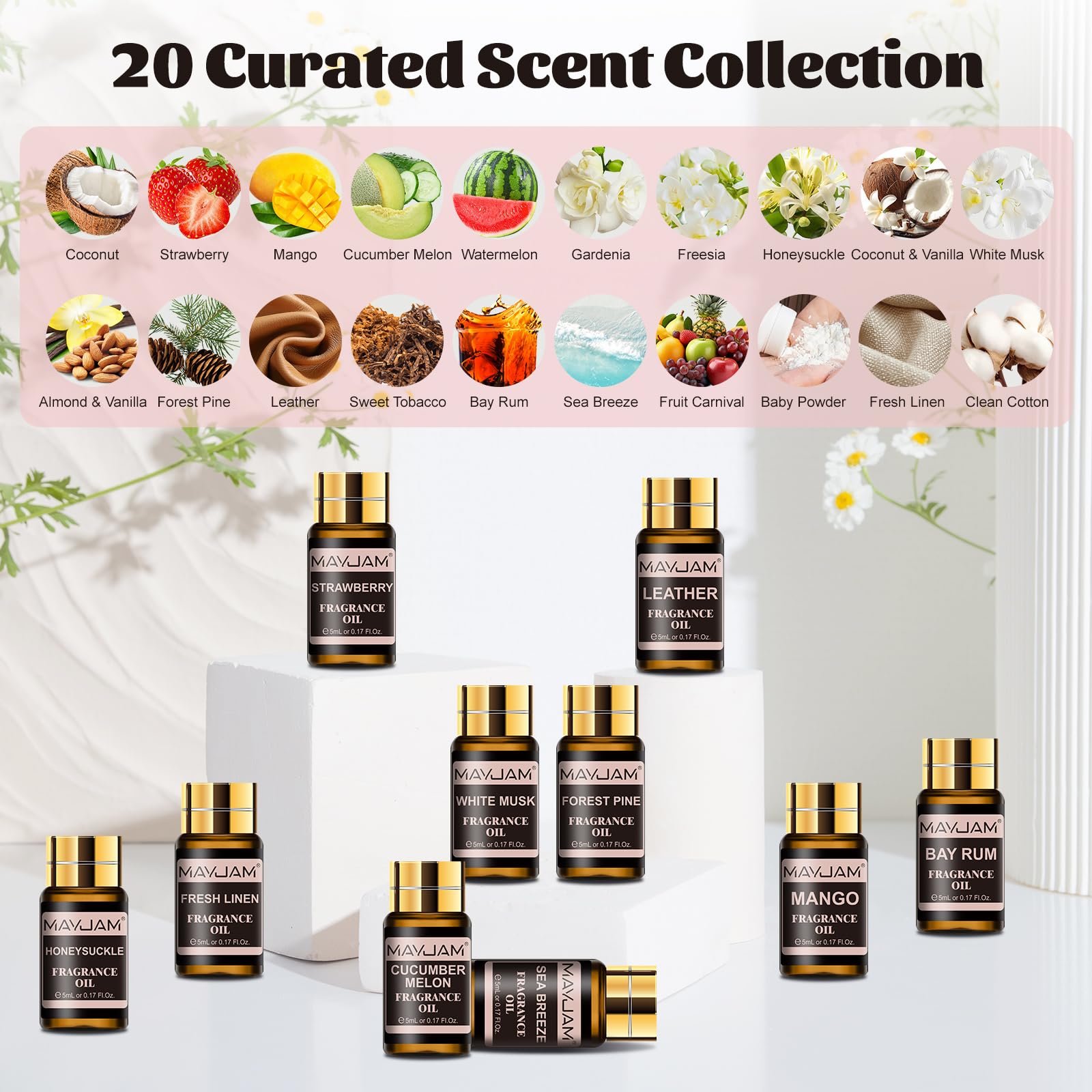 MAYJAM diffuser scene with rich aromas filling a room