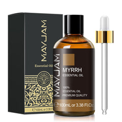 MAYJAM Myrrh Oil 100ml bottle with premium packaging and lasting fragrance.