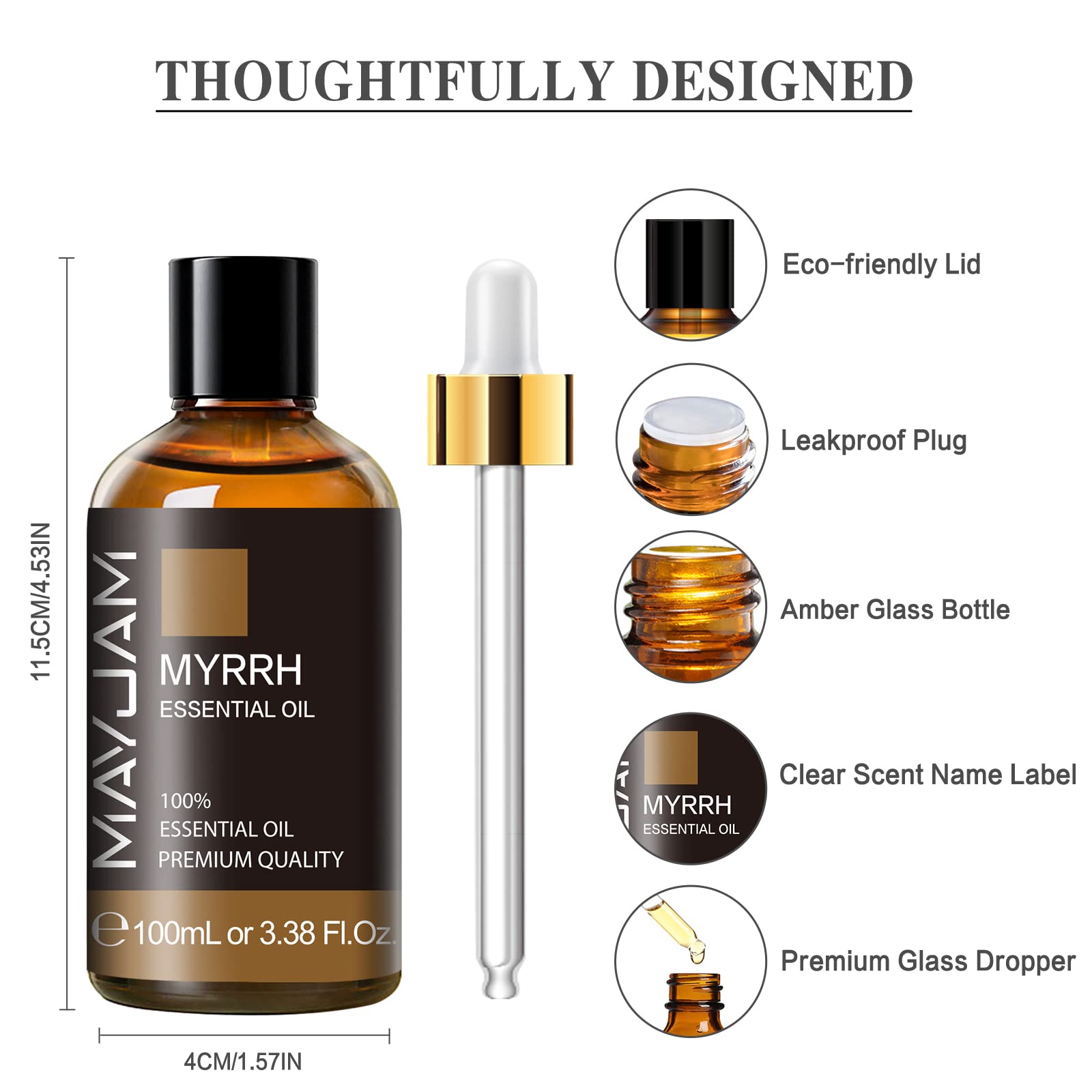 MAYJAM Myrrh Oil supports relaxing baths and spa routines.