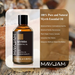 MAYJAM Myrrh Oil diffuser use creates a calm, aromatic atmosphere.