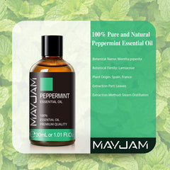 MAYJAM Peppermint Oil added to skincare routine boosts a vibrant glow.