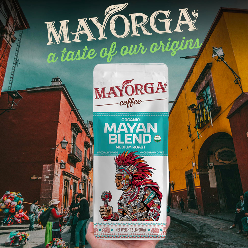 Cup showing floral aroma and delicate bouquet in Mayorga Mayan Blend