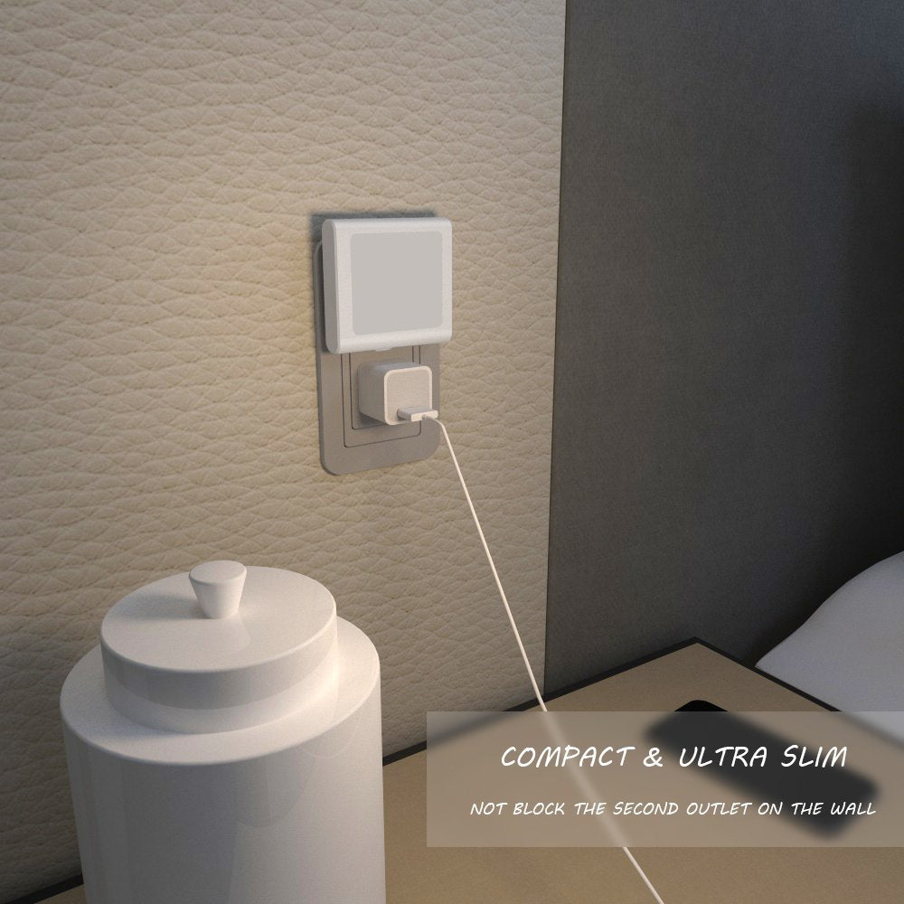 MAZ-TEK compact night light design that fits without blocking the socket