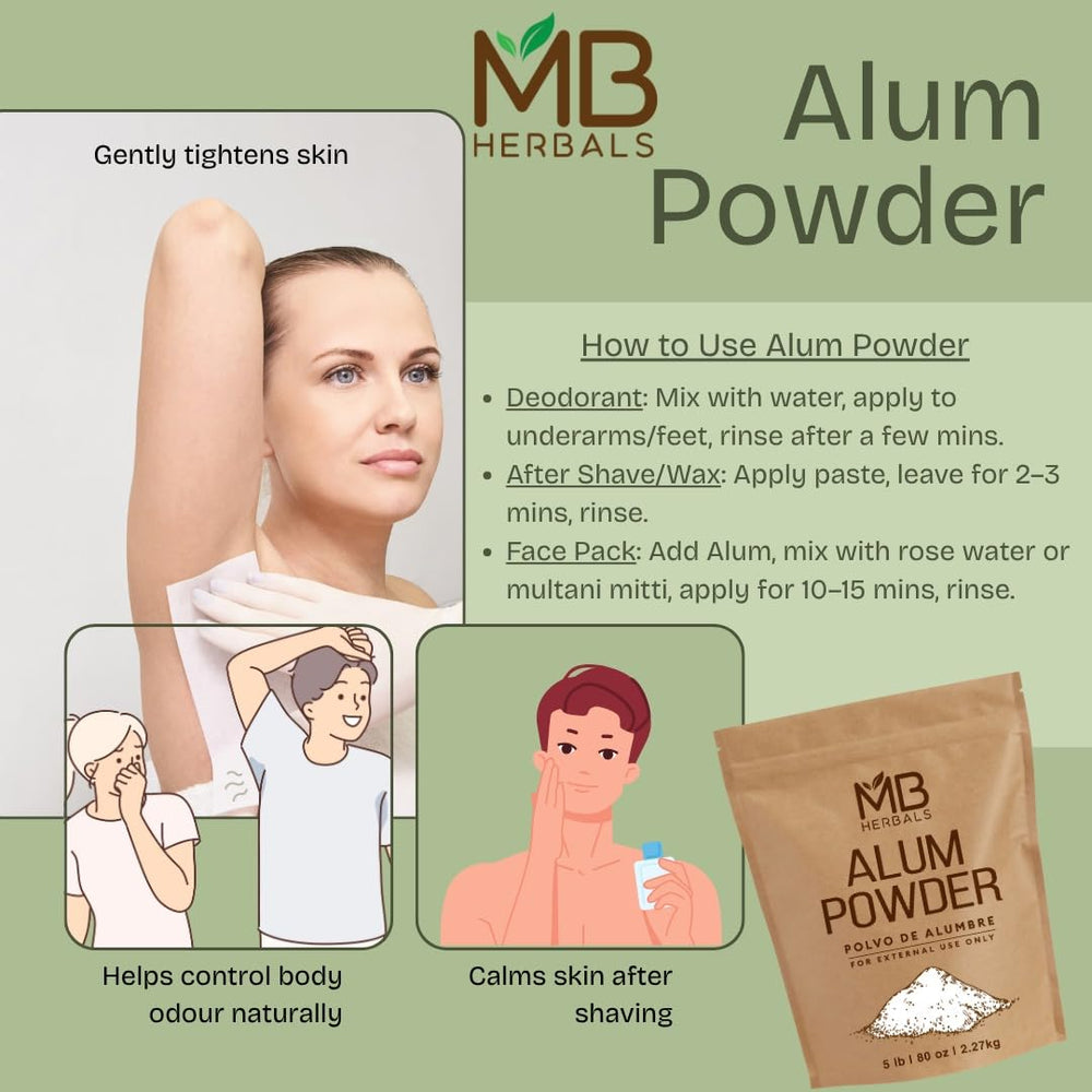 MB Herbals Alum Powder fabric mordant for even textiles