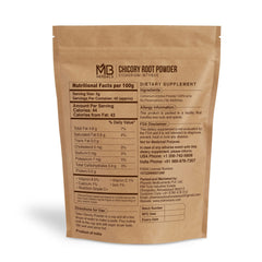 MB Herbals Roasted Chicory Roots shown as the natural flavor base