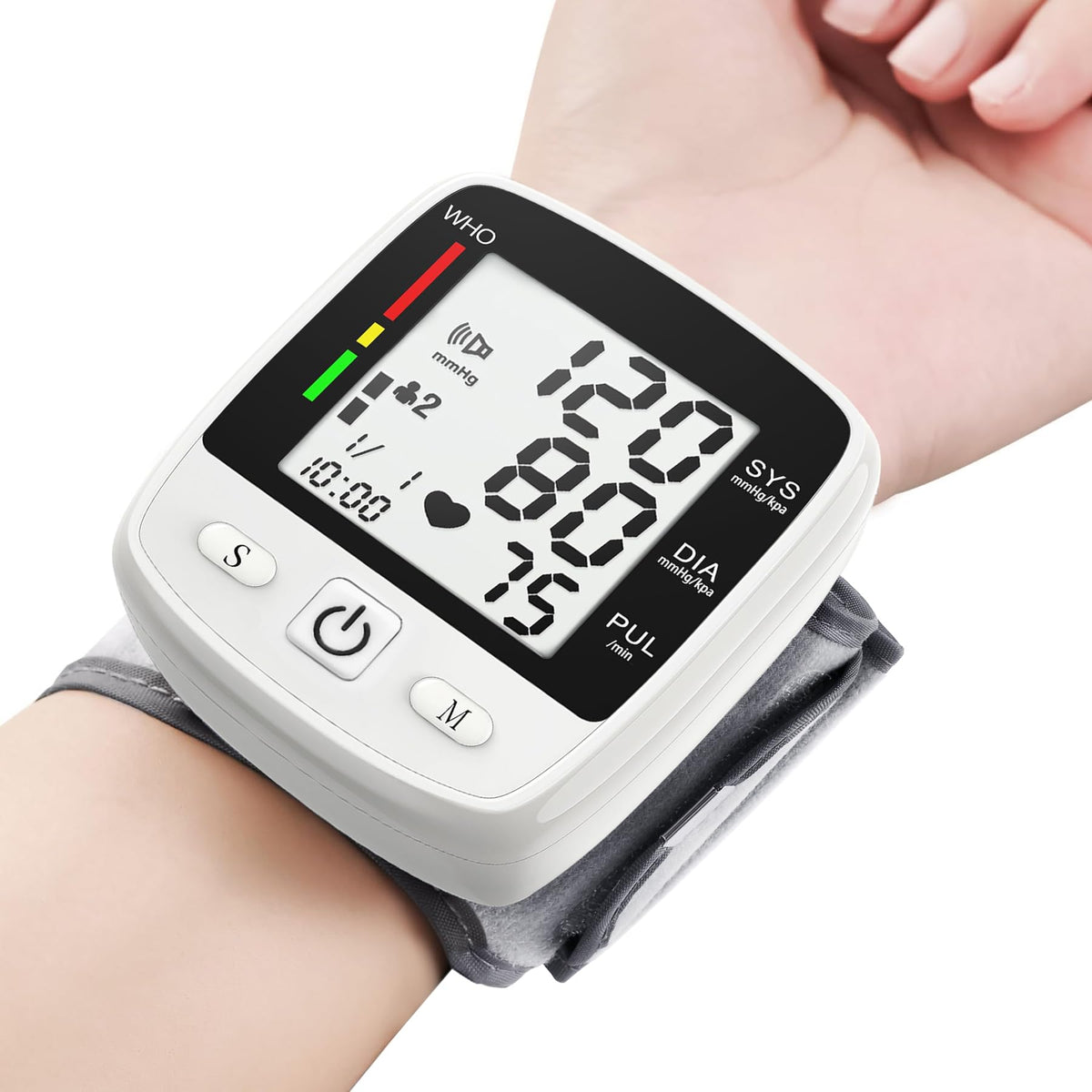 MBUPAI blood pressure monitor wrist with display for quick readings