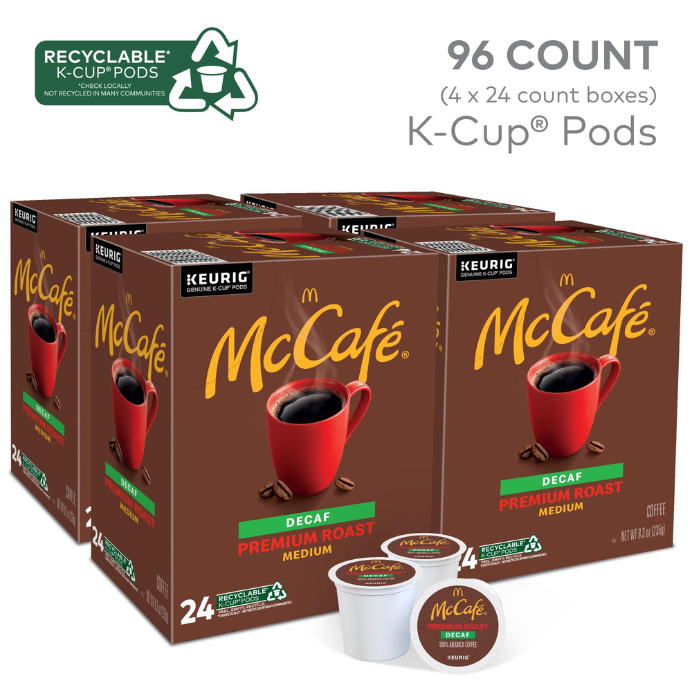McCafé Arabica beans decaf highlight balanced aroma and smooth body.