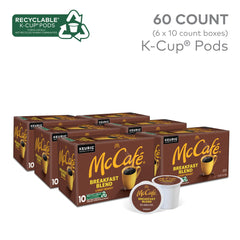 McCafé Breakfast Blend K-Cup pods ready for quick, convenient morning brews