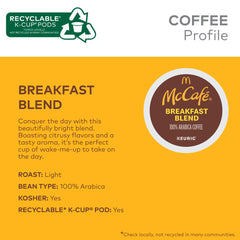 Pod stack of McCafé Breakfast Blend for consistent single-serve brewing