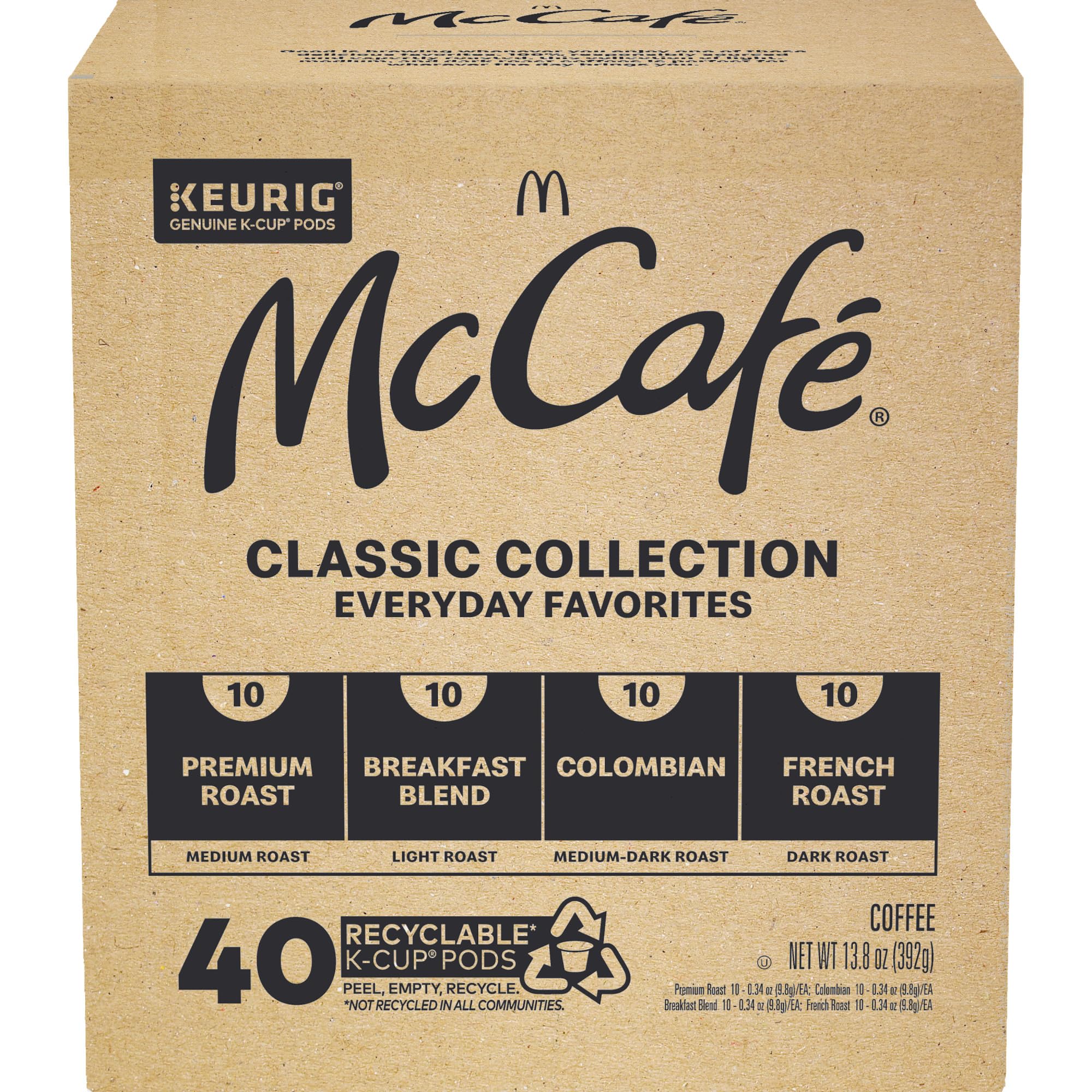 McCafé Classic Collection Arabica beans delivering consistent flavor