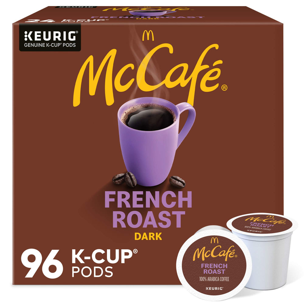 McCafé French Roast pods front view for bold flavor and convenience
