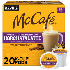 McCafé Horchata Latte box display shows 20 K-Cups for quick mornings