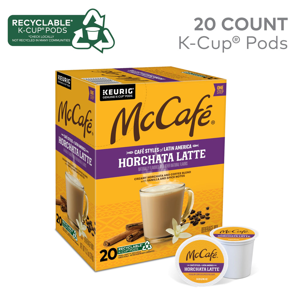 McCafé Horchata Latte K-Cup pods ready for convenient single-serve brewing