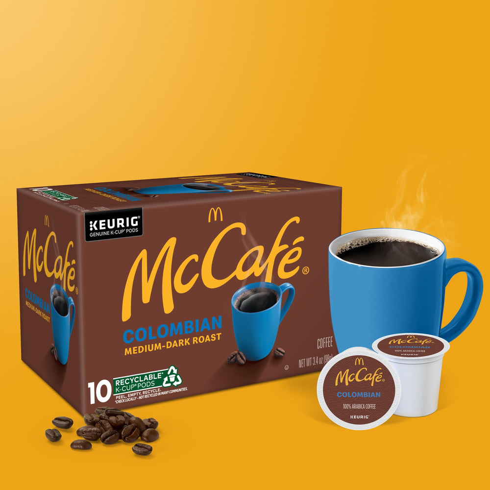 Orthodox Union Kosher seal on McCafé packaging.