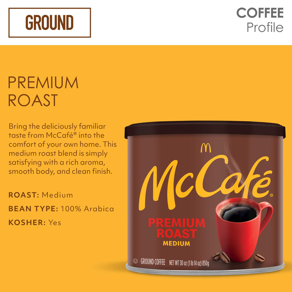 Steam rising from a cup of McCafé Premium Roast reveals inviting aroma.