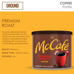 Steam rising from a cup of McCafé Premium Roast reveals inviting aroma.