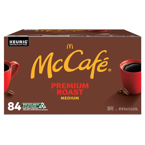 McCafé Premium Roast eco-friendly packaging highlights sustainability credentials.