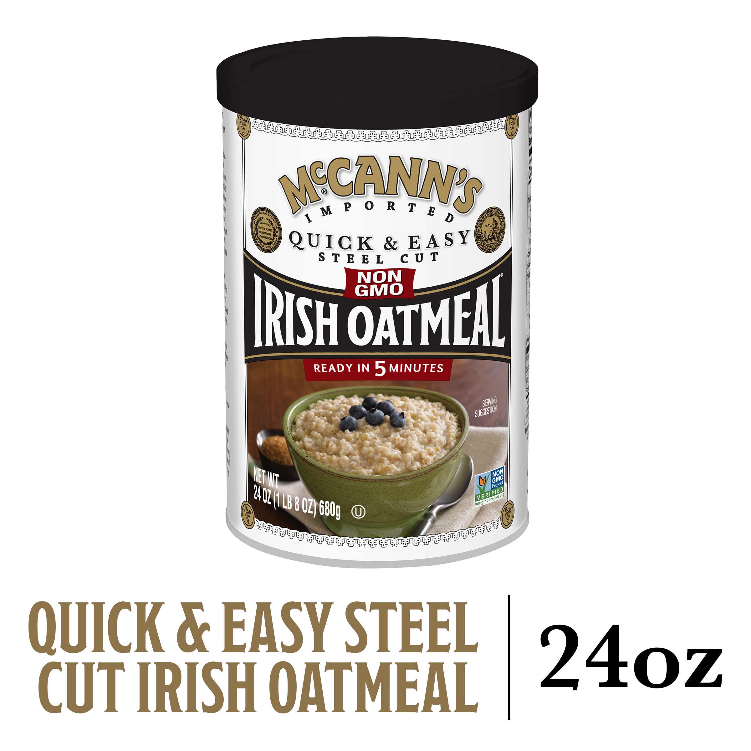 McCann's Irish Oatmeal cooking on stovetop with creamy steam