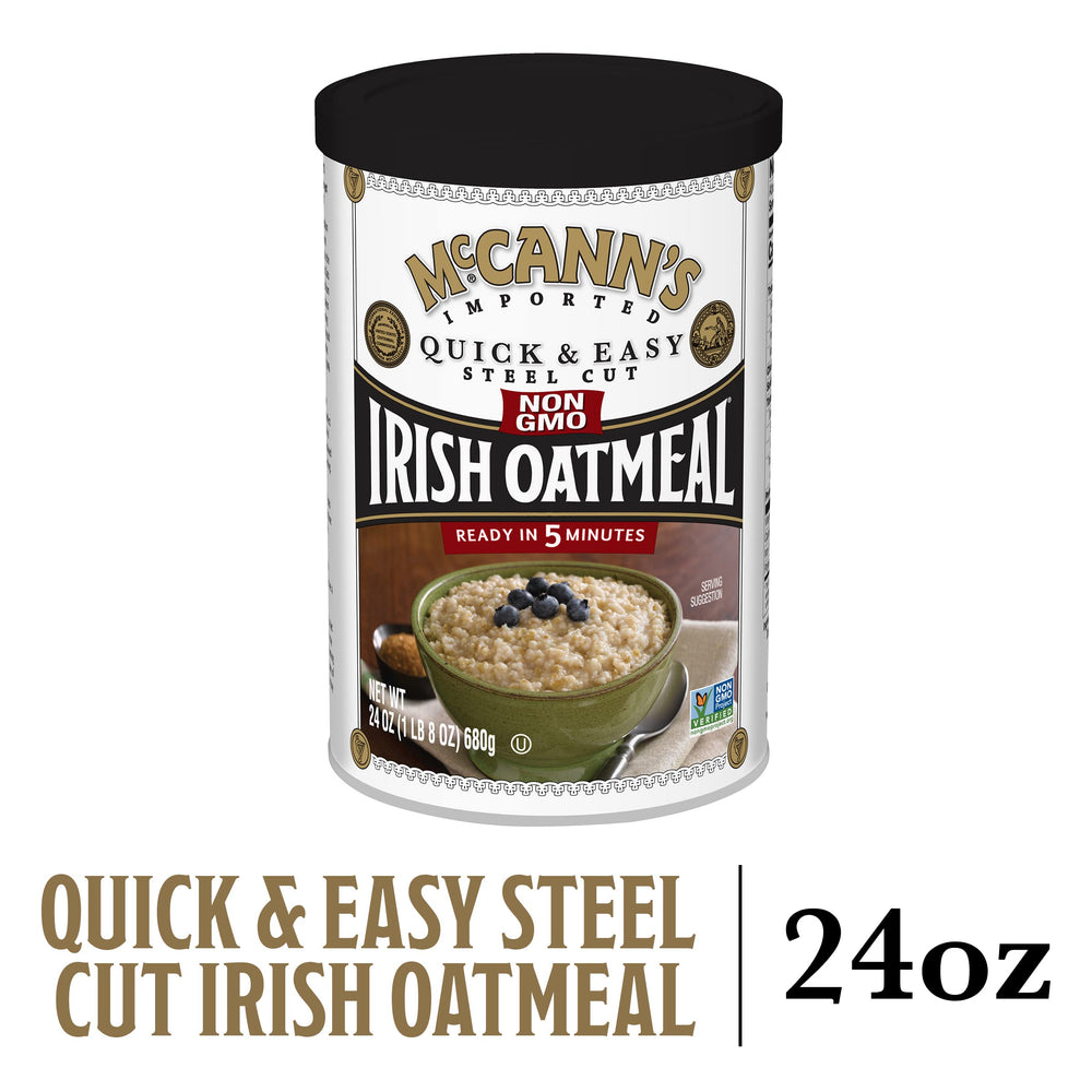 McCann's Irish Oatmeal cooking on stovetop with creamy steam
