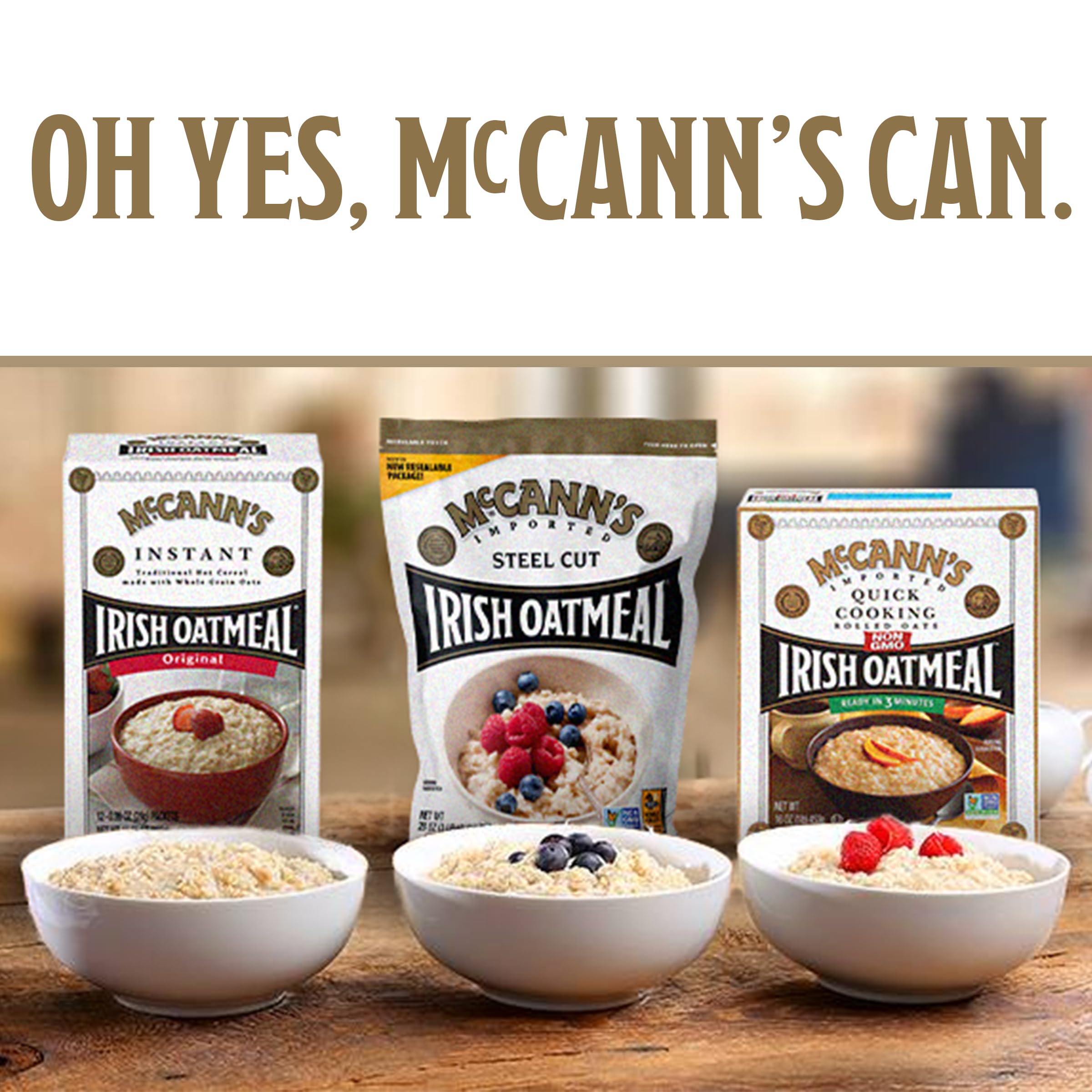 McCann's oats stored in fridge for easy leftovers.