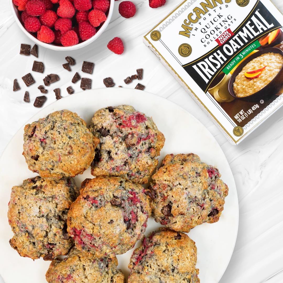 Kosher-certified McCann's Irish Oatmeal label on packaging.