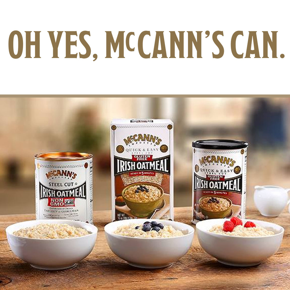 McCann's Irish Oatmeal nutrition facts label per serving for balanced breakfast planning